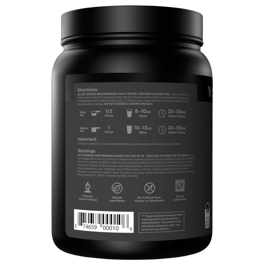 Transparent Labs Bulk Black Pre Workout Powder 21.8 Servings
