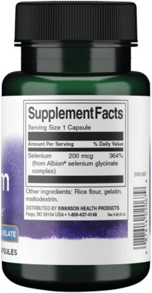 Swanson Albion Complexed Selenium 200 mcg, 90 Capsules