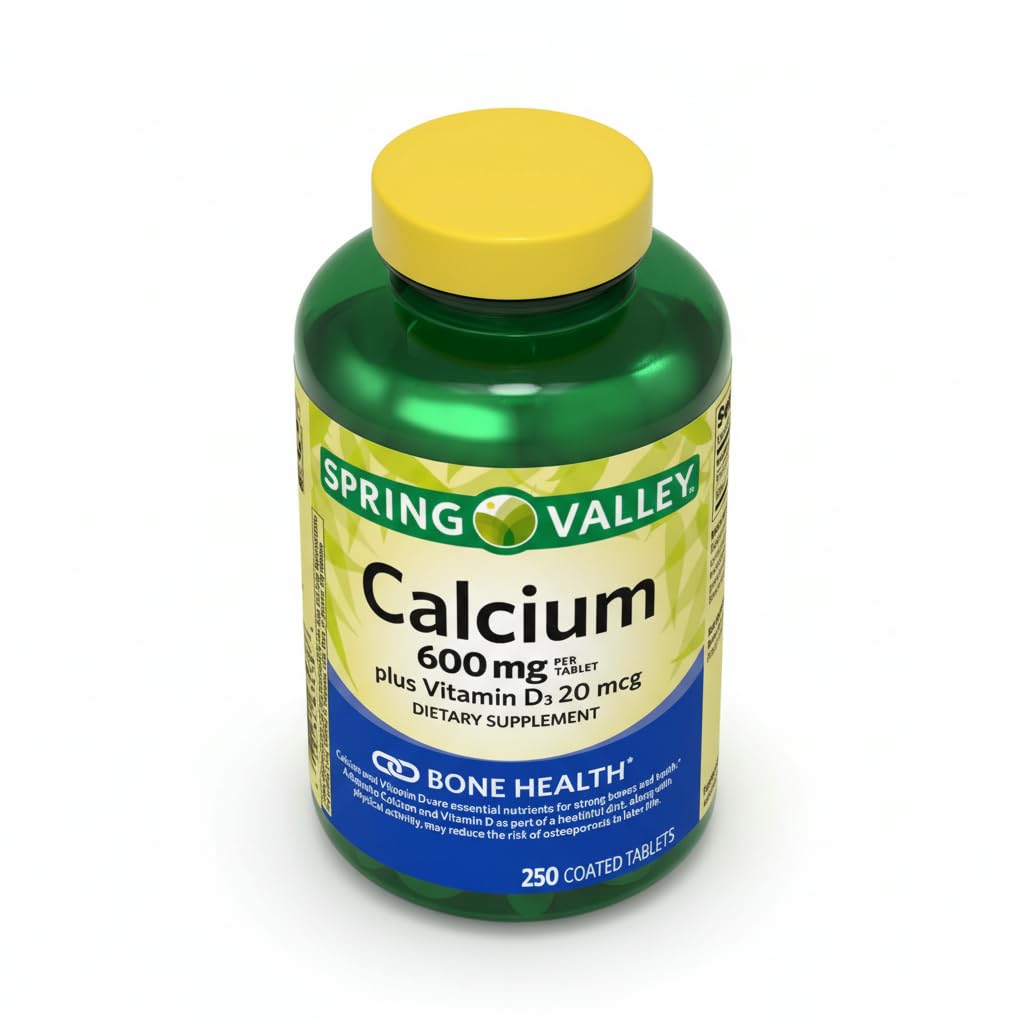 Unique Bundle Store Calcium 600 mg with Vitamin D3 20 mg, 250 Tablets