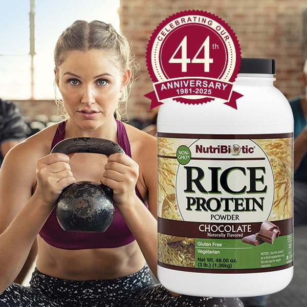 NutriBiotic Chocolate Rice Protein Powder, 48