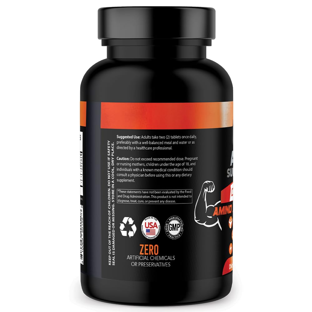 Angry Supplements BCAA Amino Acid Complex Tablets 180 Tablets