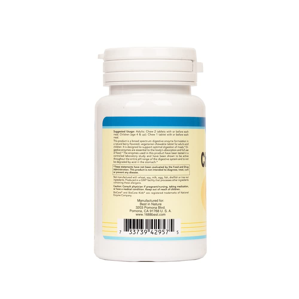 Best in Nature ChewyZymes Chewable Digestive Enzymes Supplement 90 Chewables