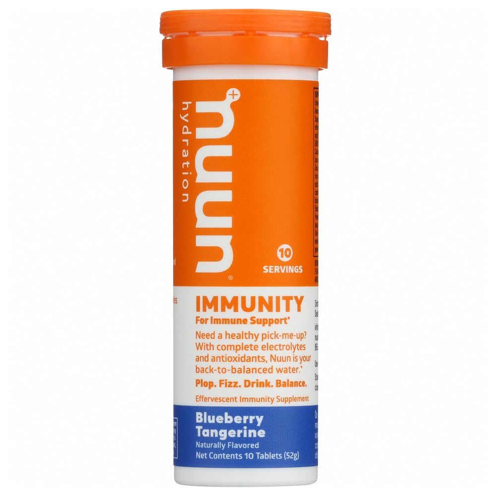 Nuun Immunity Blueberry Tangerine Electrolyte Drink Tablets, Pack of 8