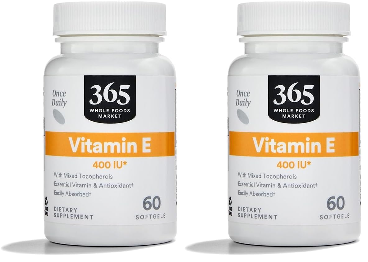 365 by Whole Foods Market Vitamin E 400 Iu W Mixed Tocopherols Softgels 120