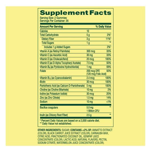 H4U Kid's Multivitamin with Prebiotic Fiber & Probiotic Gummies, 70 Count