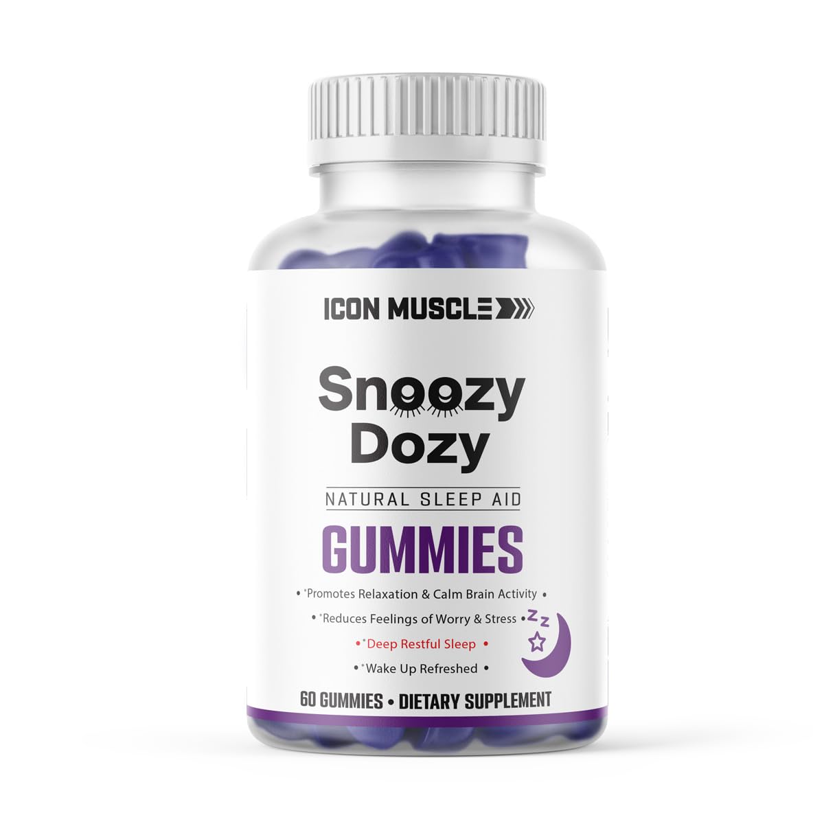 Icon Muscle Snoozy Dozy Gummies 60 Count