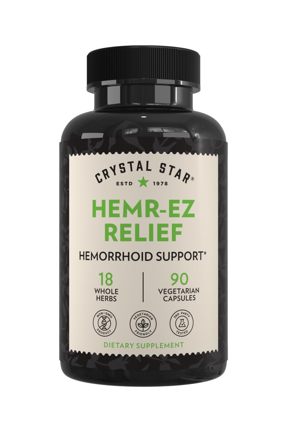 Crystal Star Hemr-Ez Relief Vegetarian Capsules 90 Count