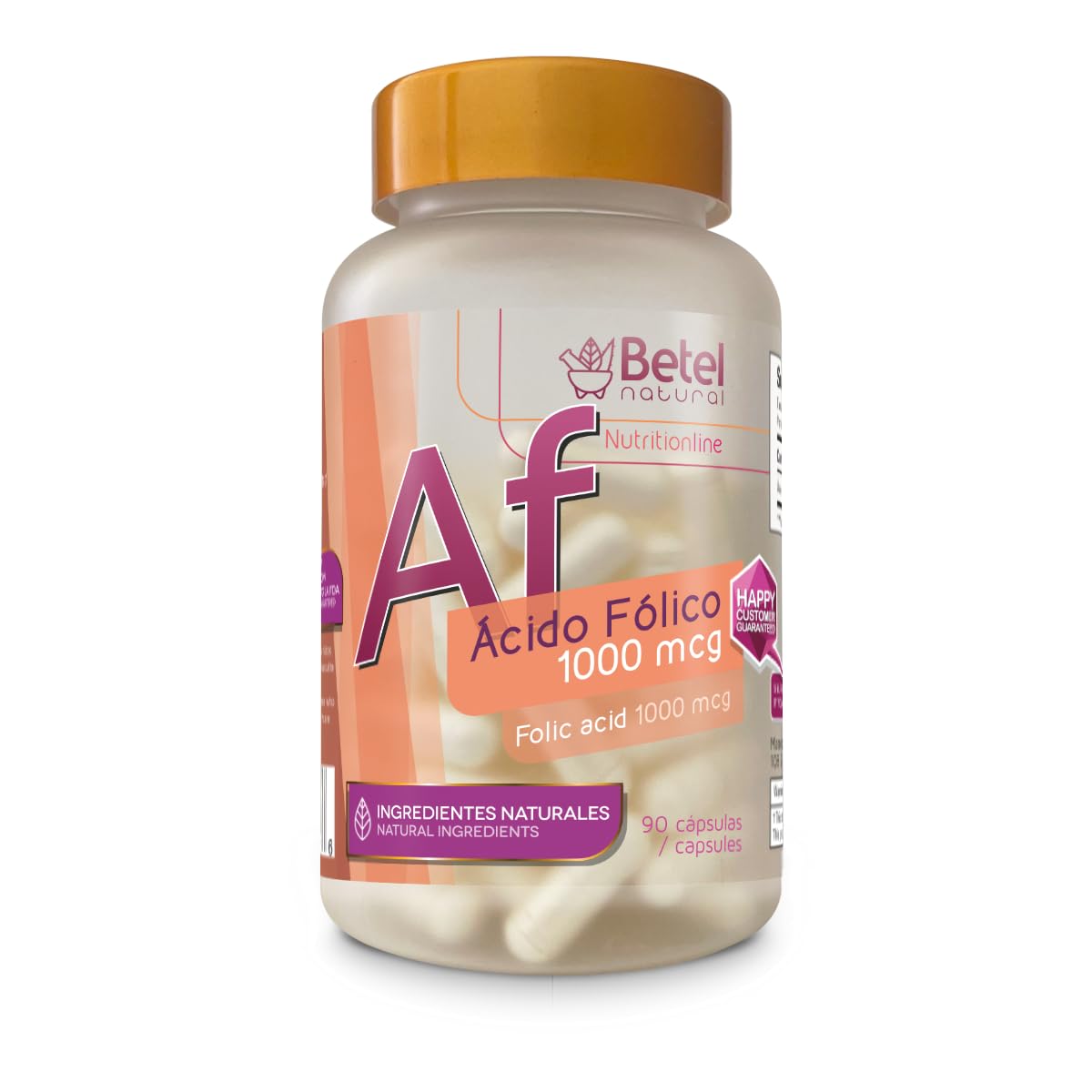 Betel Natural Folic Acid 1000 mcg Capsules - 90 Capsules