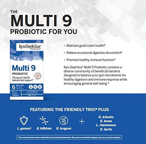 Kyolic Kyo-Dophilus Multi 9 Probiotic 180 Capsules