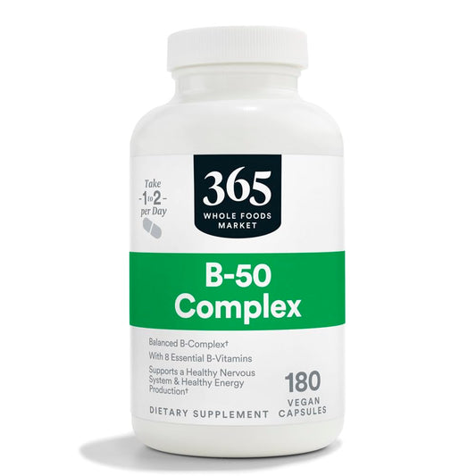 365 by Whole Foods Market Vitamin B-50 Complex Capsule, 180 Capsules