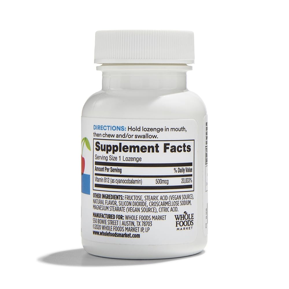 365 by Whole Foods Market Vitamin B12 500mcg Lozenges Tablet 100 Count