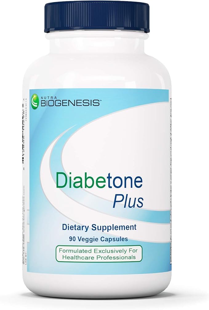 Nutra BioGenesis Diabetone Plus Metabolic Support Supplement with Cinnamon, Gymnema, Inositol & Bitter Melon, Herbal Balance Complex for Women & Men, 90 Capsules