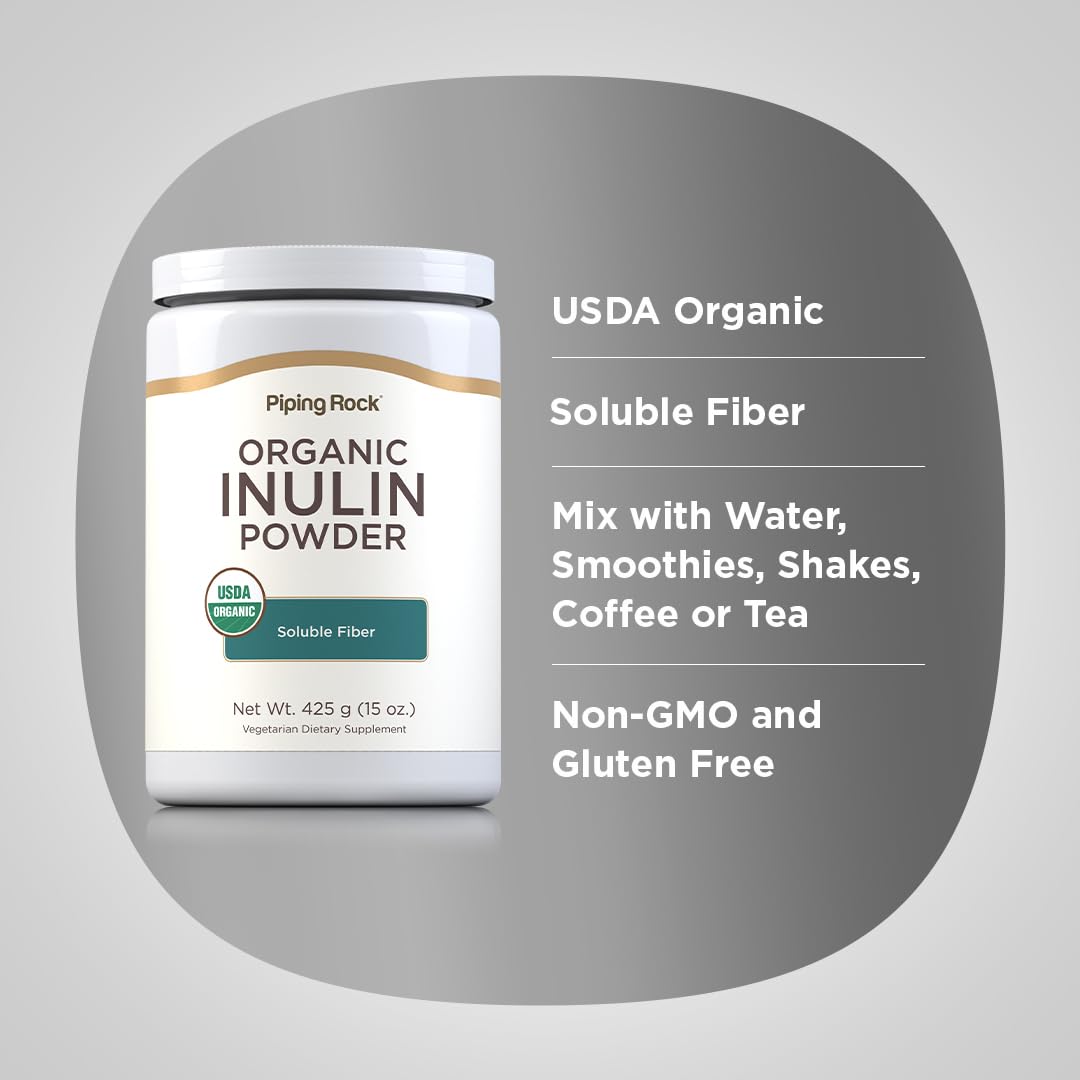 Piping Rock Organic Inulin Powder 15 Ounce