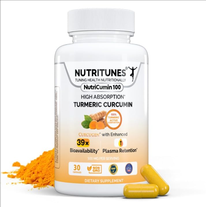 Nutritunes Turmeric Curcumin Capsule 30 Count