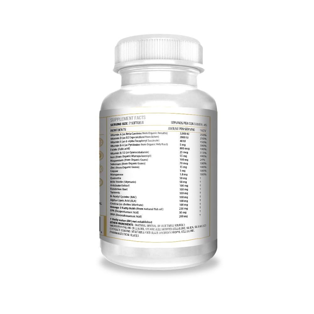 ACTIF Liver Support for Women with 20+ Advanced Factors and Omega-3 Softgel 1 Count
