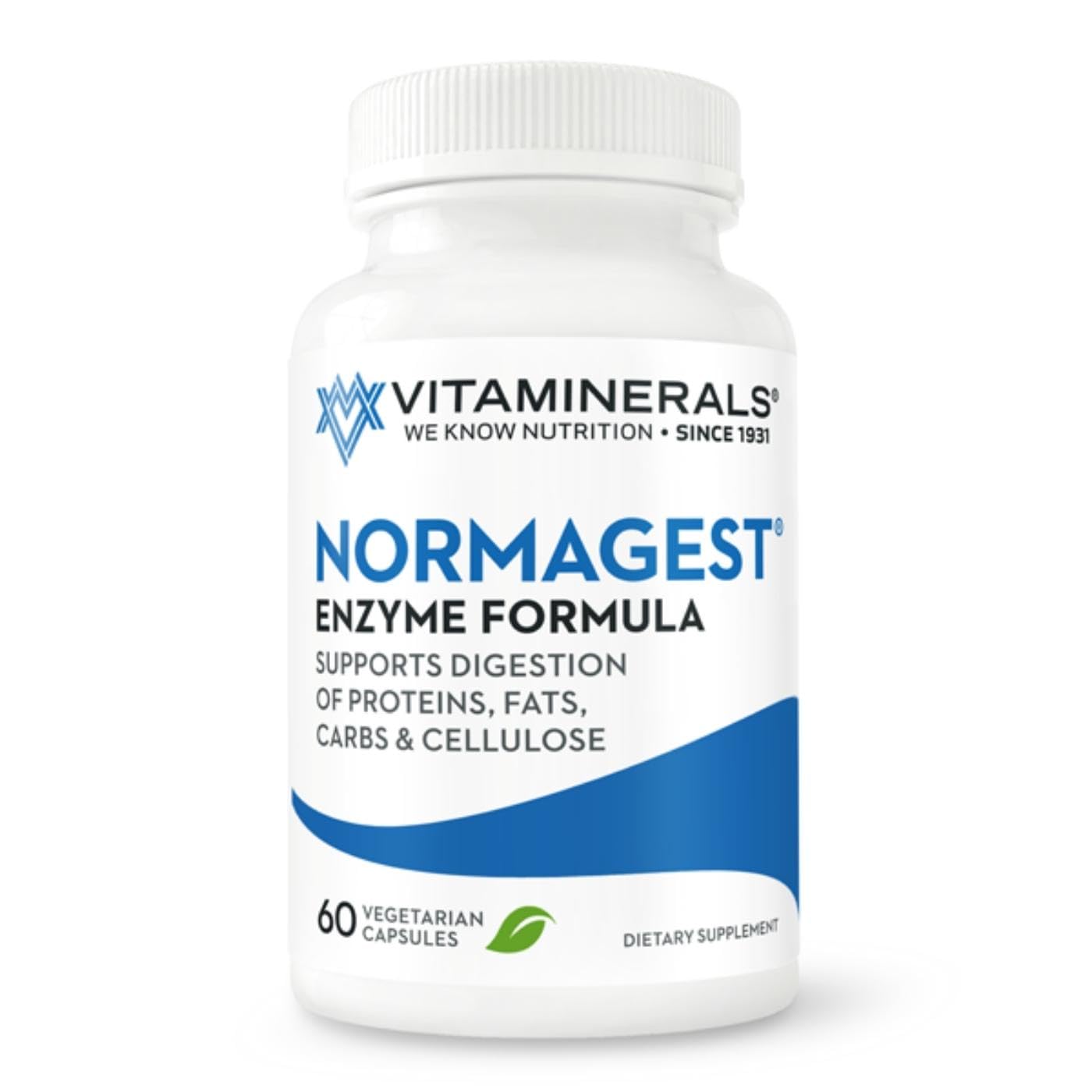 Vitaminerals 61 Normagest Digestion Support Formula for Protein, Fats & Carbs, Capsules, 60 Count