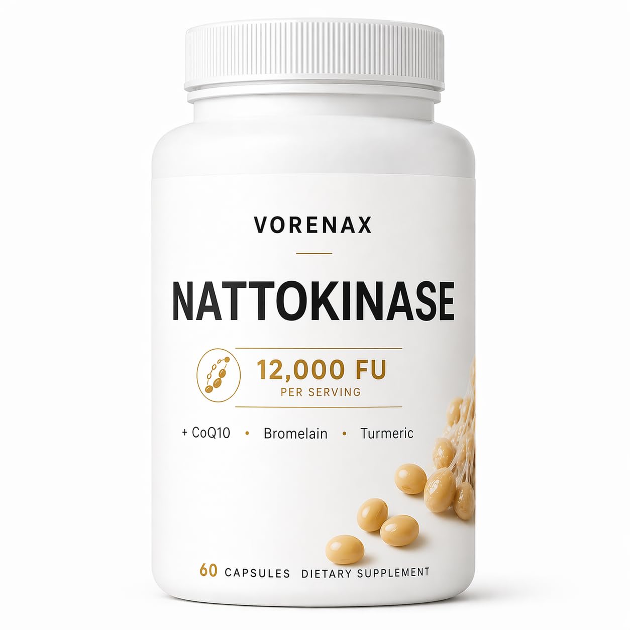Pwkvsn VORENAX Nattokinase Capsules 60 Count