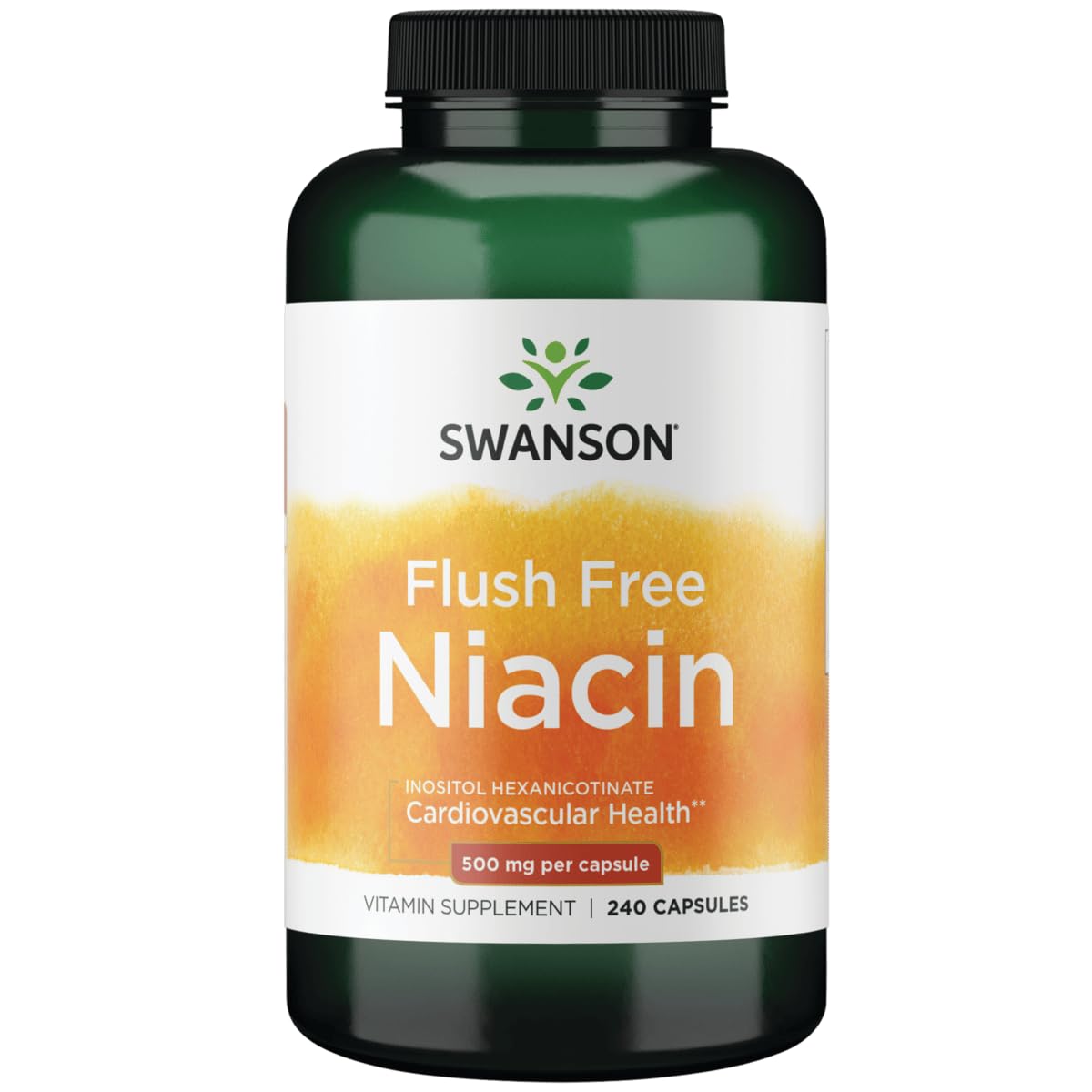 Swanson Flush Free Niacin 500 mg Capsules 240 Count