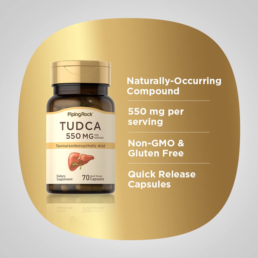 Piping Rock Tudca Supplement 550mg Capsule, 70 Count