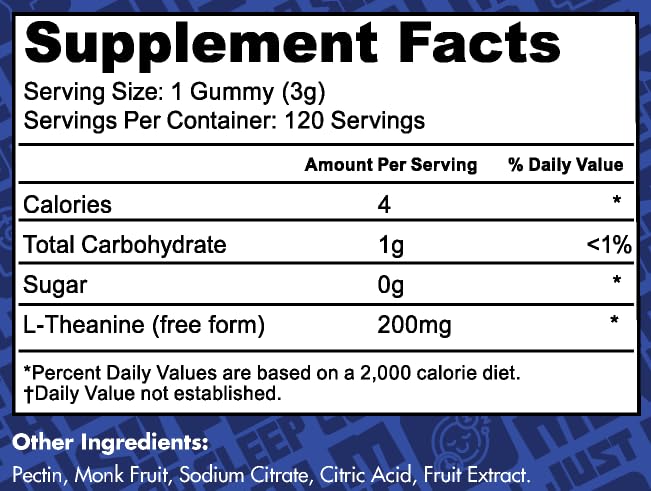 FloHydro L-Theanine Gummies 200mg per Serving, 120 Gummies