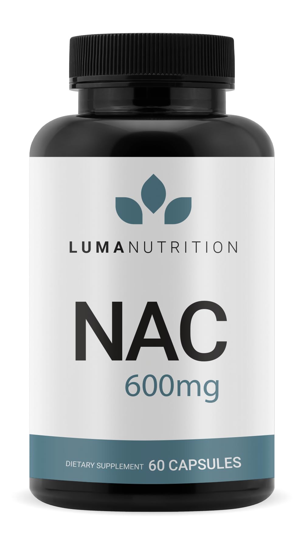 Luma Nutrition NAC 600 mg (N-Acetyl Cysteine) Capsules, 60 Count