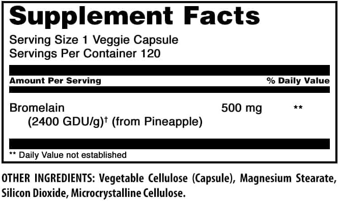Amazing Nutrition Bromelain Supplement Capsules 240 Count
