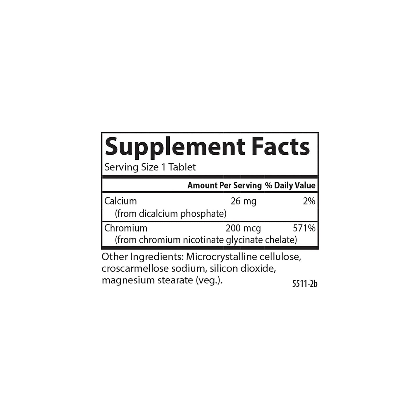 Carlson Chelated Chromium 200 mcg Tablets, 100 Count