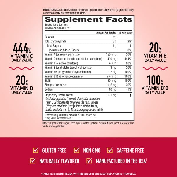 Airborne 400mg Vitamin C Gummies for Adults & Children, 264 Gummies