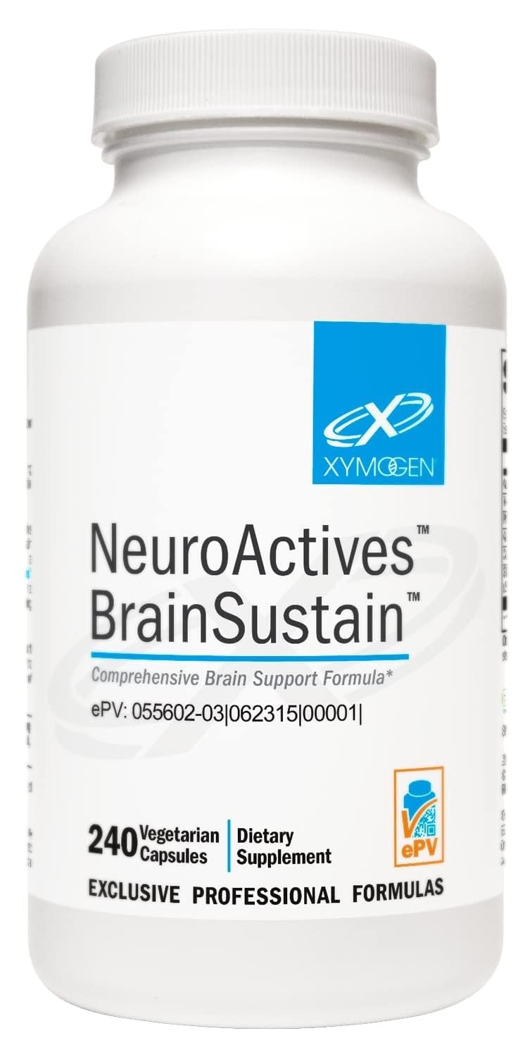 XYMOGEN NeuroActives BrainSustain Brain Health Support with Phosphatidylserine & CoQ10 Capsules, 240 Count