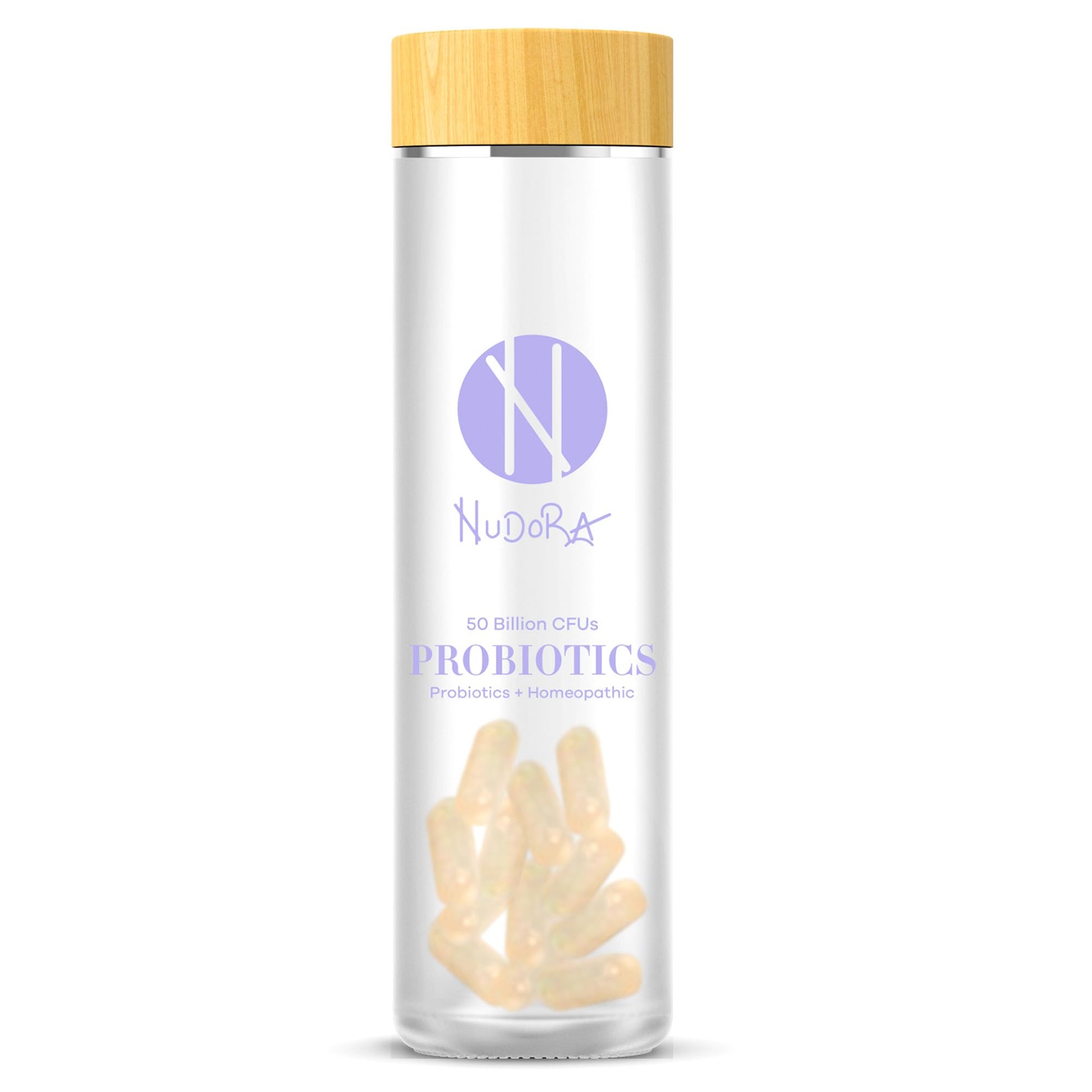 Nudora Daily 3 in 1 Probiotics & Prebiotics with Ashwagandha & Other Herbal Ingredients Probiotics for Women and Men - Capsule, 60 Capsules