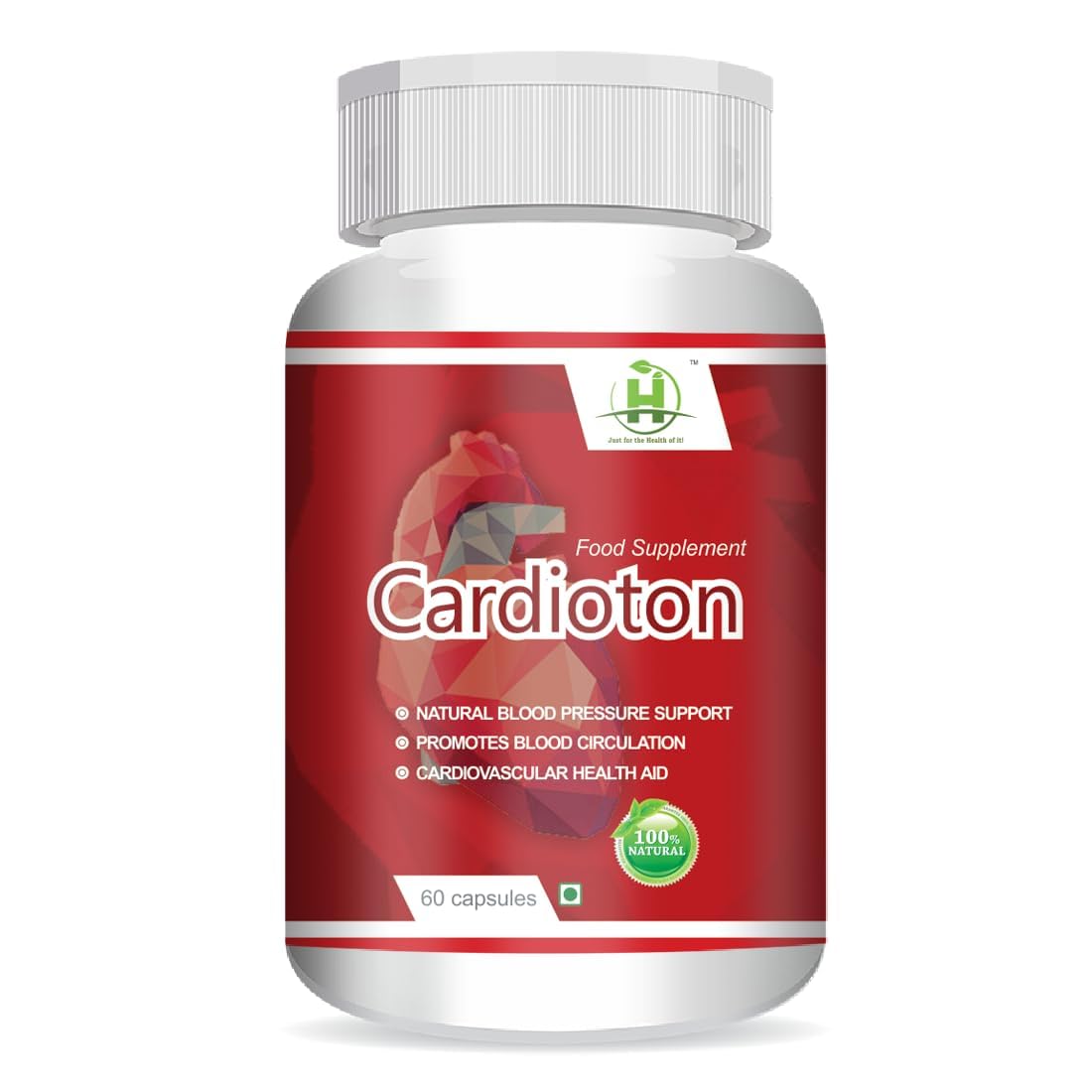 Generic Cardioton with Arjuna Extract & Moringa Extract Supplement Veg Capsule, 60 Capsules