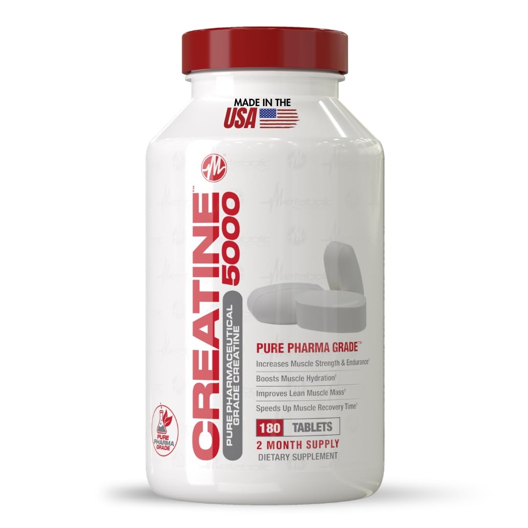 Metabolic Nutrition Creatine Monohydrate 5000mg, 180 Tablets