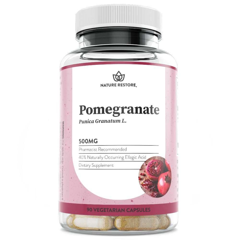 Nature Restore Premium Pomegranate Extract Supplement Capsules 90 Count