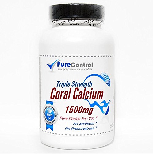 PureControl Supplements Triple Strength Coral Calcium 1500mg Capsules 1 Count