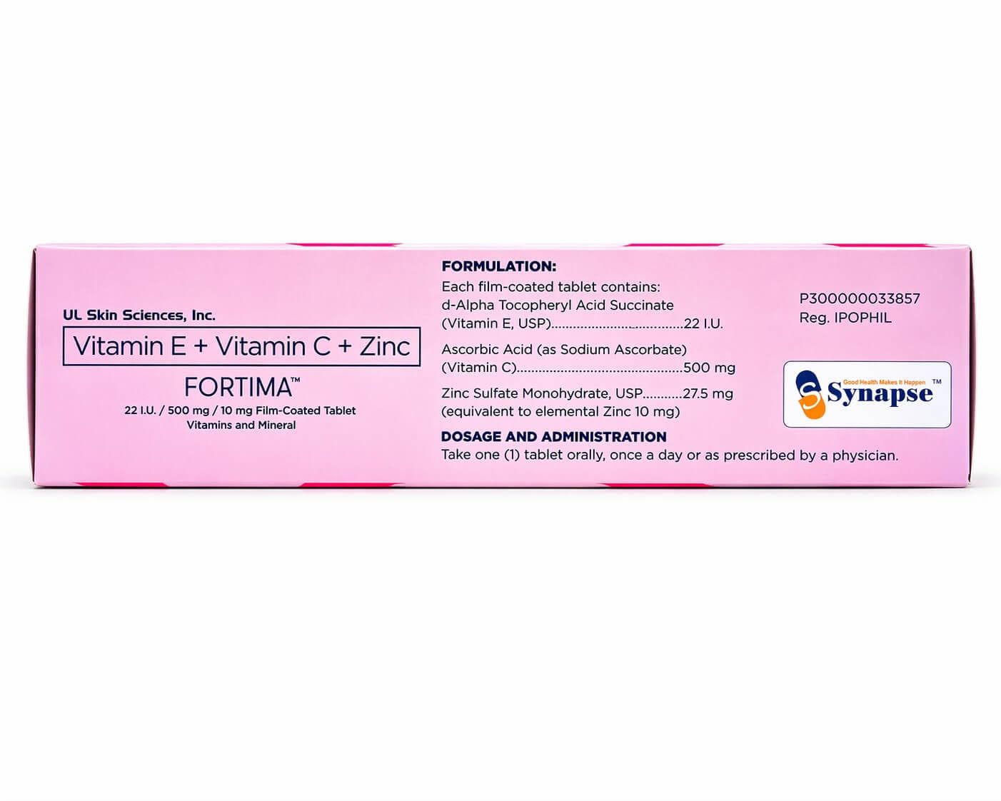 Generic Fortima Vitamin E + Vitamin C + Zinc Tablets Film-Coated Tablet, 30 Tablets