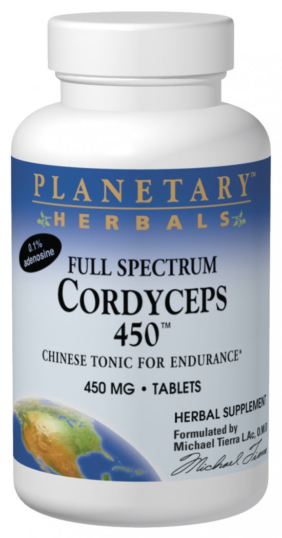 Planetary Herbals Full Spectrum Cordyceps 450 mg, 60 Tablets