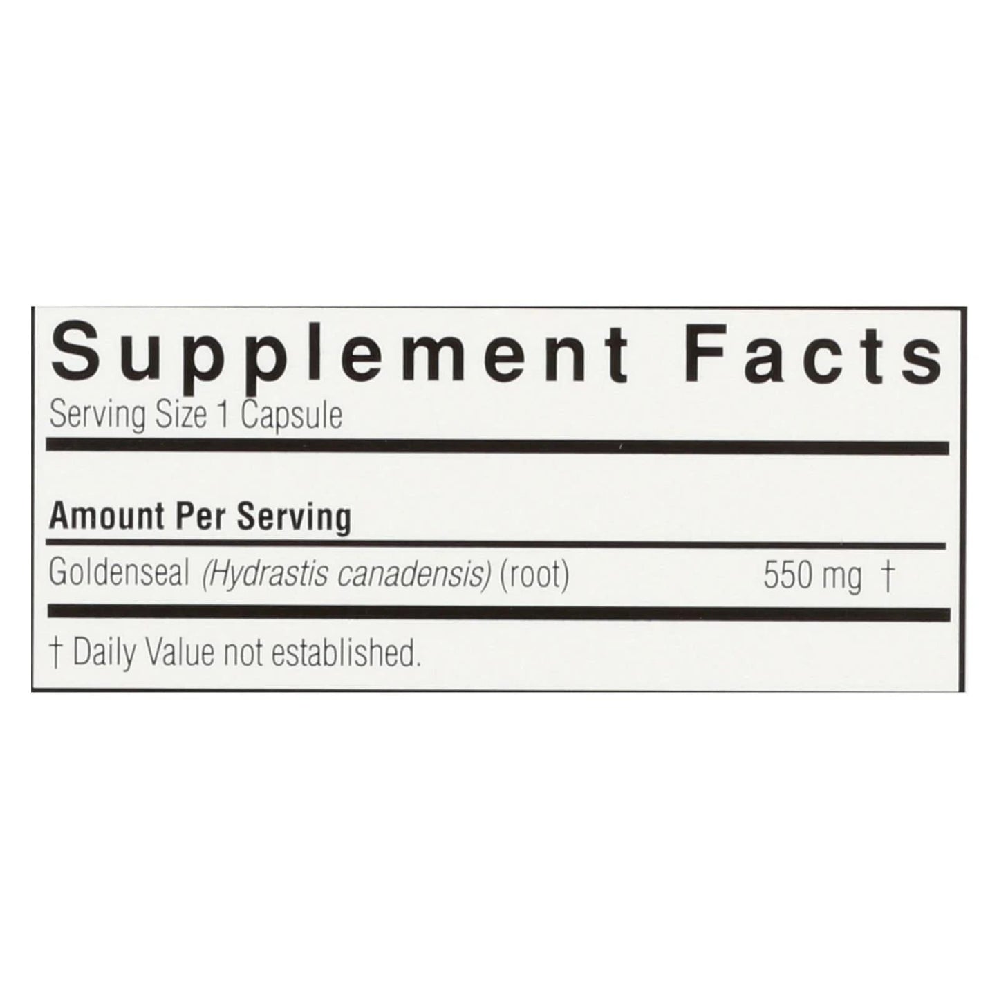 Nature's Answer Goldenseal Root Vegetarian Capsules, Capsule, 50 Count