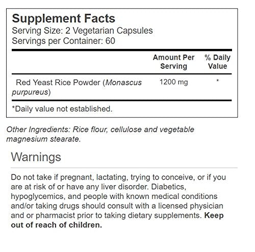 Vitacost Red Yeast Rice Capsules, 120 Capsules