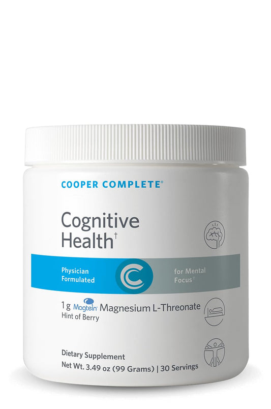 Cooper Complete Cognitive Health Magnesium L-Threonate Powder, Berry Flavor, 3.49 Ounce
