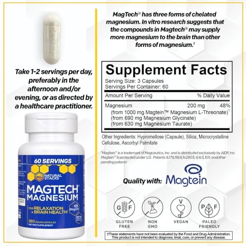 Natural Stacks Magtech Magnesium + Sleep Magnesium Citrate Gummies Bundle - 210 Pieces