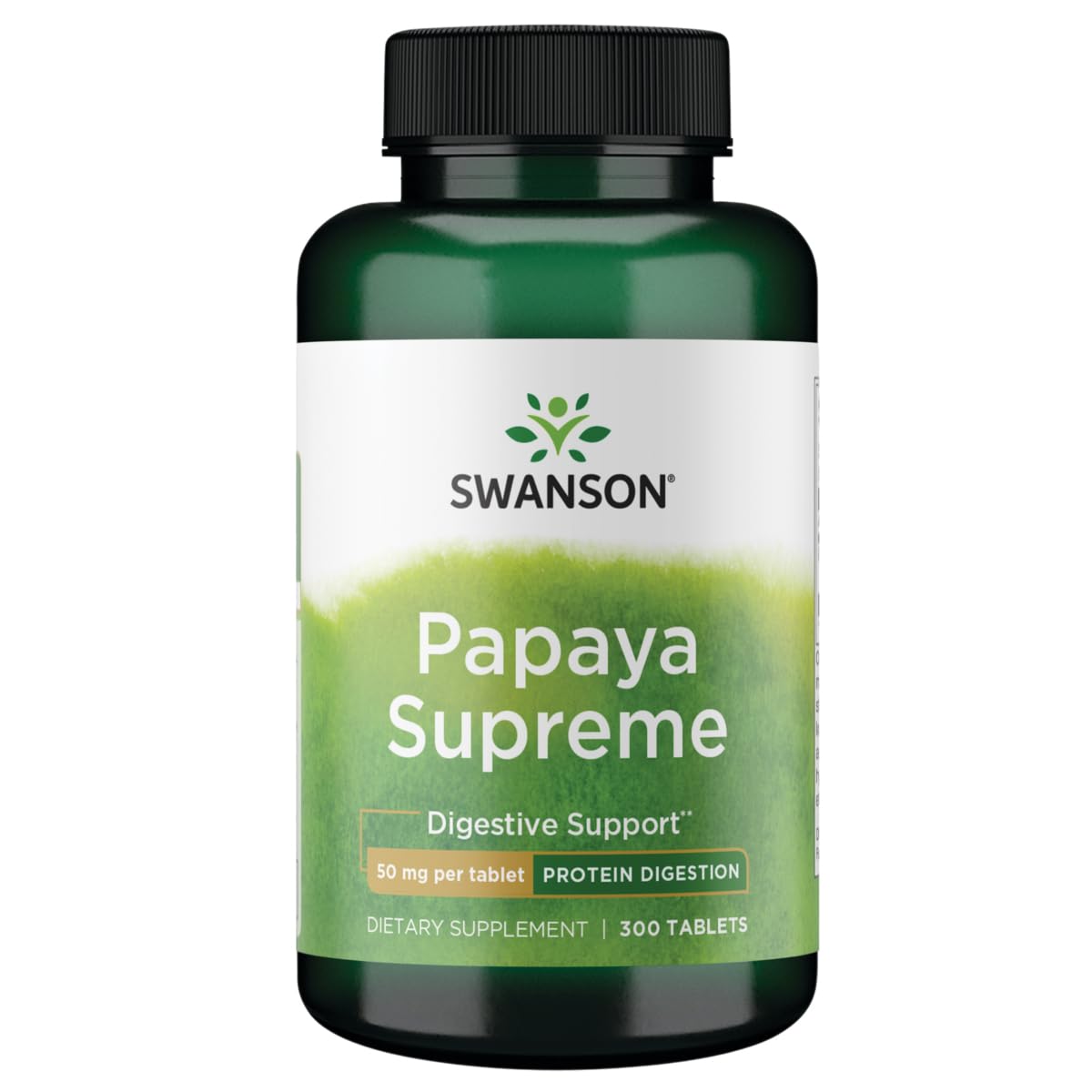 Swanson Papaya Supreme 50 mg Tablet, 300 Count