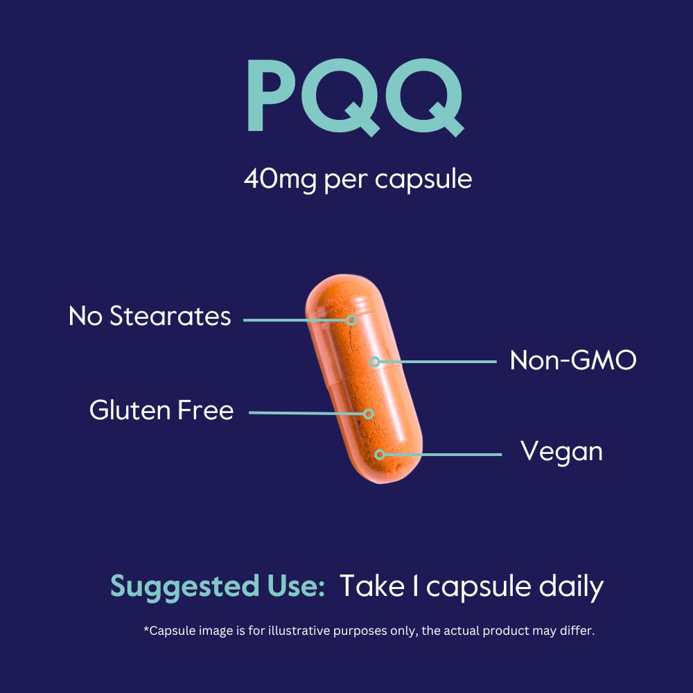 BESTVITE PQQ 40mg (Pyrroloquinoline Quinone) Capsules, 120 Count