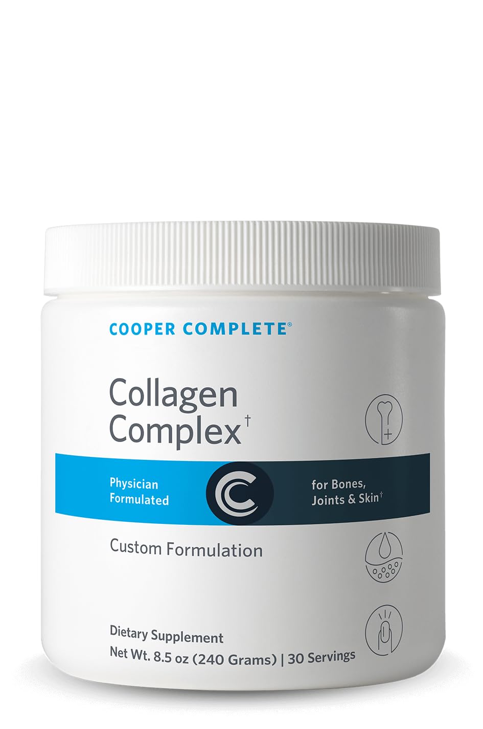 Cooper Complete Collagen Peptides Complex – Multi-Collagen Powder with Vitamin C and Hyaluronic Acid, 8.5 oz