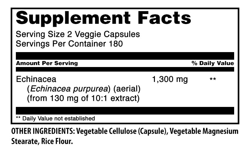 Amazing Nutrition Echinacea Veggie Capsules 360