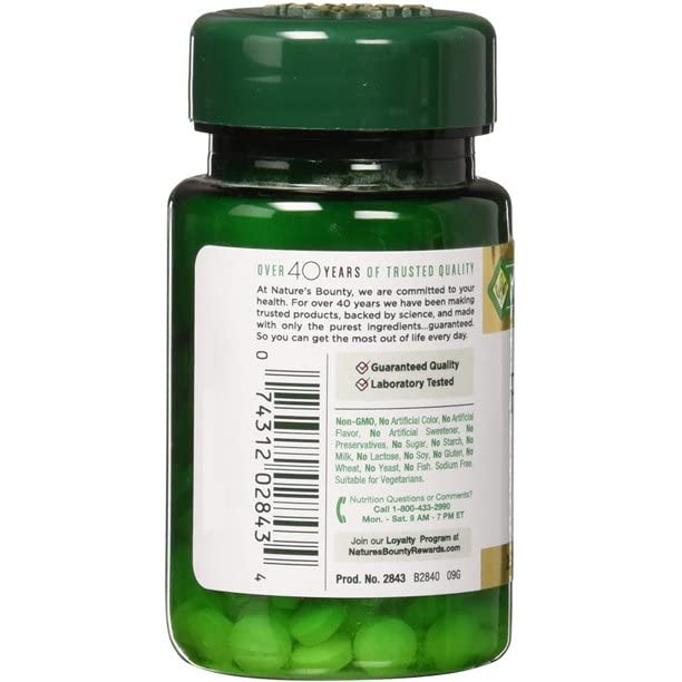 Nature's Bounty Folic Acid 800 mcg Tablets 1250