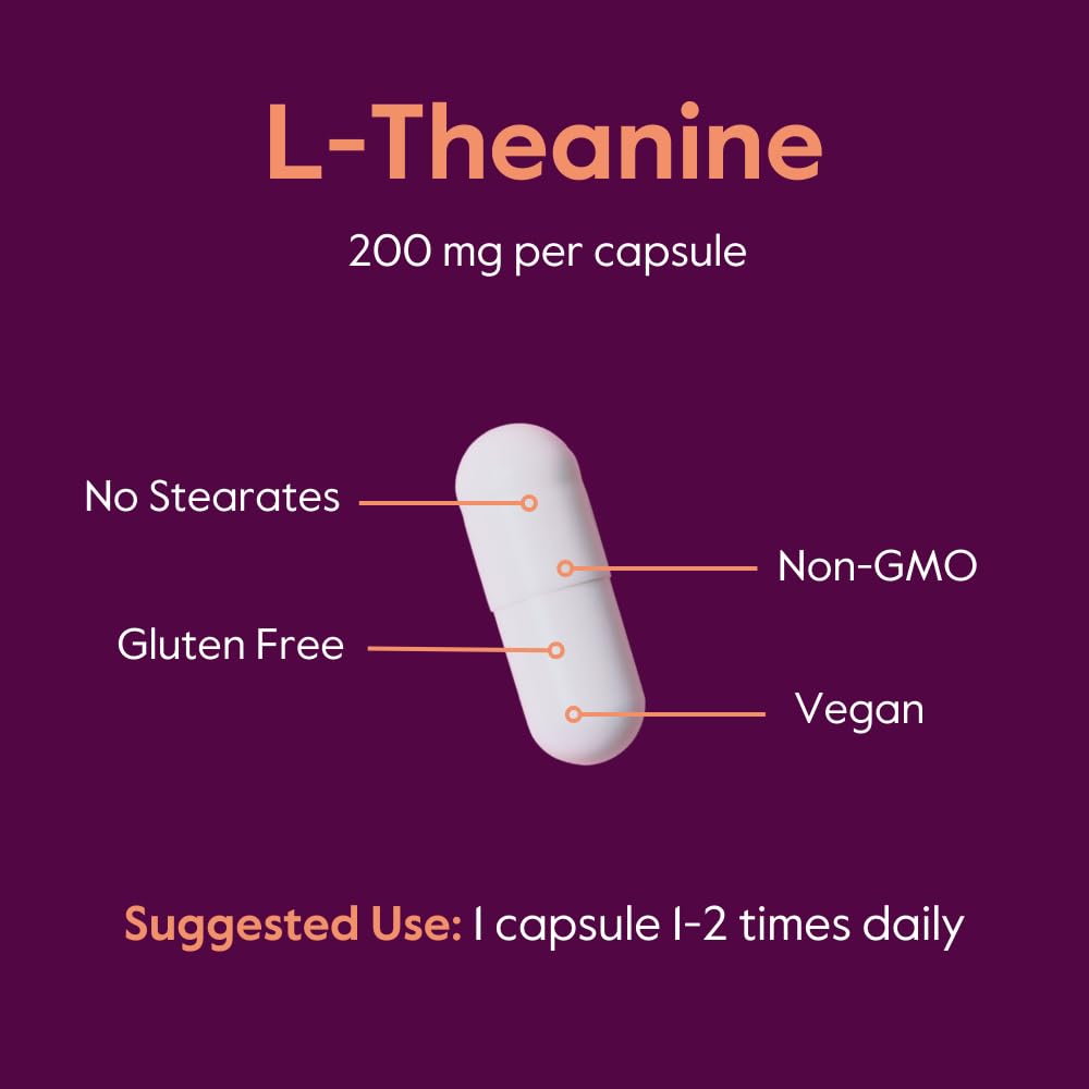 BESTVITE L-Theanine 200mg Capsule, 120 Count