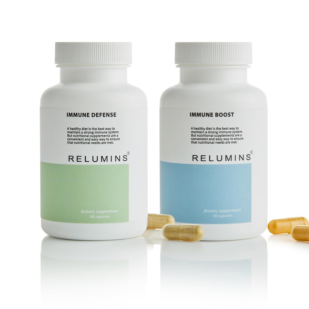 Relumins Immune Boost & Immune Defense Supplement Set Capsules 120