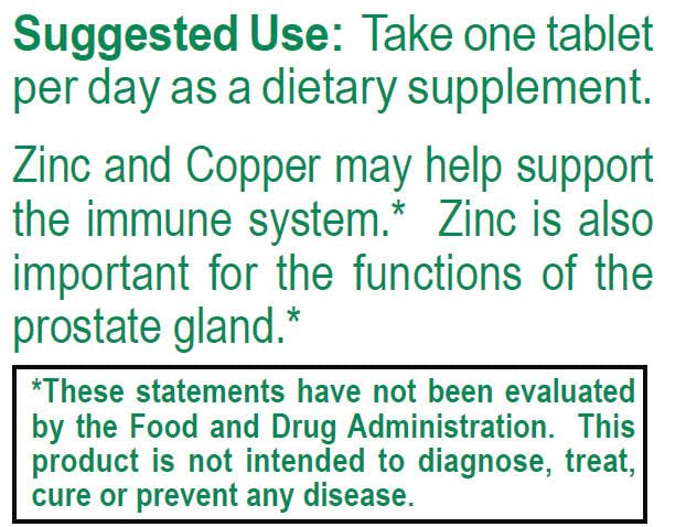 Dialyvite Zinc 50 Plus Copper Tablets, 100 Count