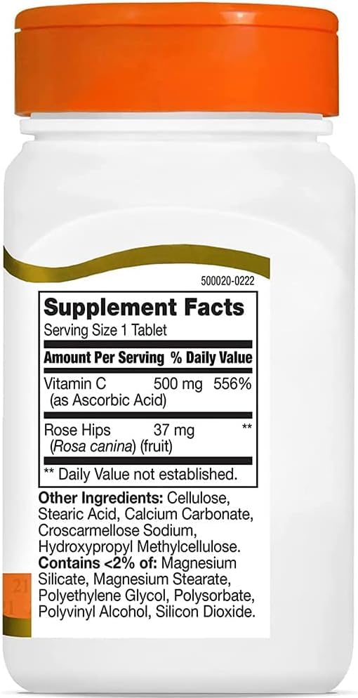 SMART MONKEY TECHNOLOGIES 21st Century Vitamin C with Rose Hips, 500 mg, 110 Tablets