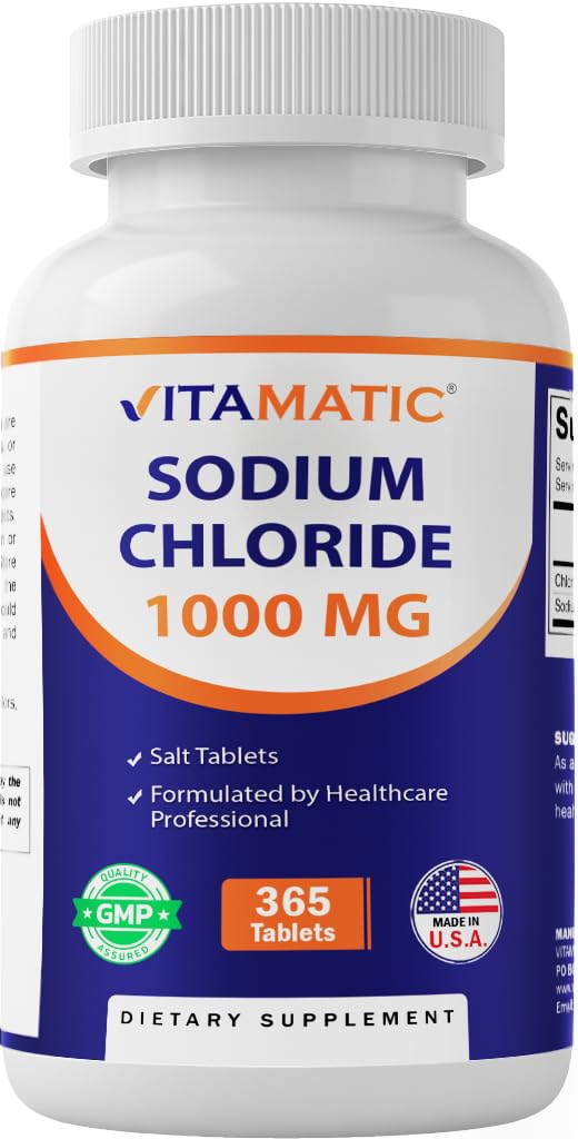 Vitamatic Sodium Chloride 1000mg, 365 Tablets